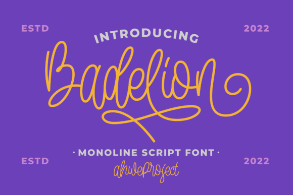 Badelion Font: Elegant Script for Digital Design