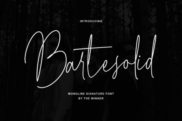 Bartesolid: A Delicate Script Font for Crafters and Makers
