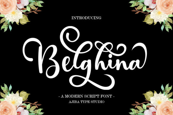 Belghina Font: A Modern Script for Creative Product Design
