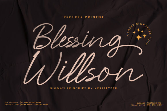 Blessing Willson Font for Branding and Creative Projects