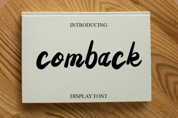 Comback Font: A Script Typeface for Real-World Business Use