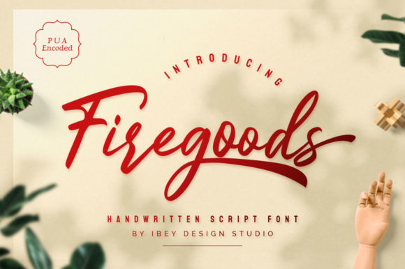 Firegoods Font: A Script Typeface for Creative Publishing
