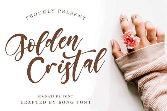 Golden Cristal Font for Creative Projects