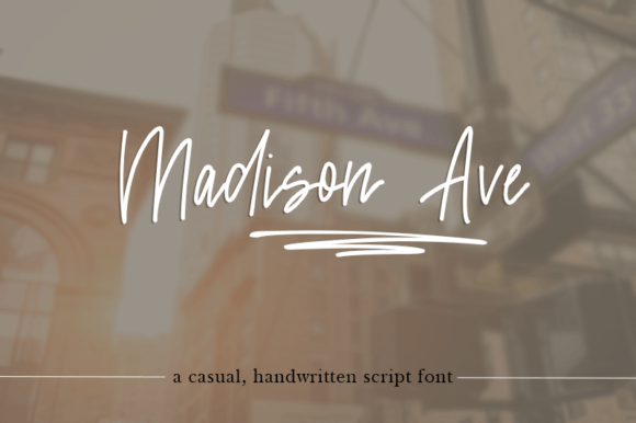 Madison Avenue Font for Creative Makers