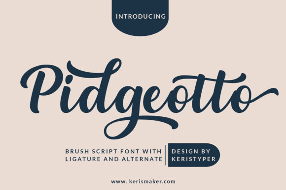 Pidgeotto Script Font for Branding and Design