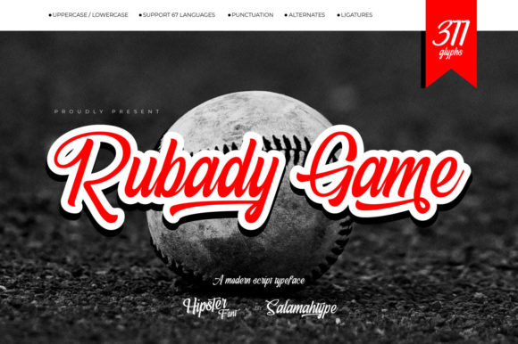 Rubady Game Font: Bold Script for Beautiful Handmade Projects