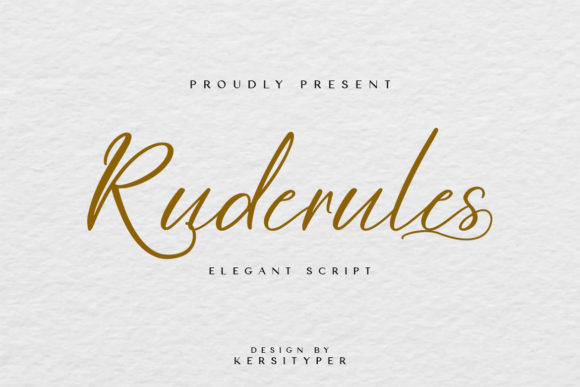 Ruderules Script Font for Makers and Designers