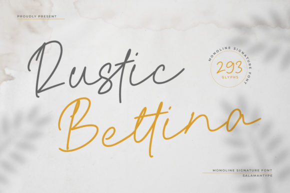 Rustic Bettina Font for Handmade Branding and Design Projects