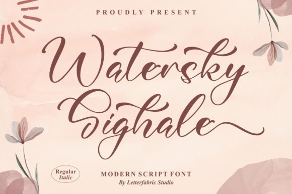 Watersky Sighale: A Polished Script Font for Small Business Branding
