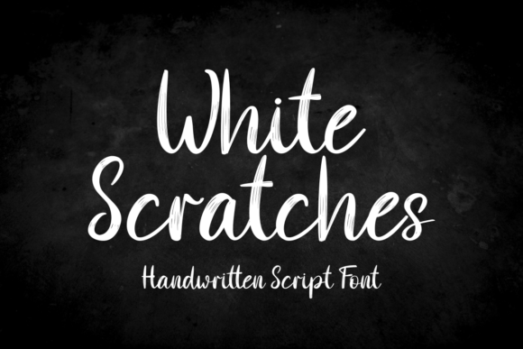 White Scratches Font